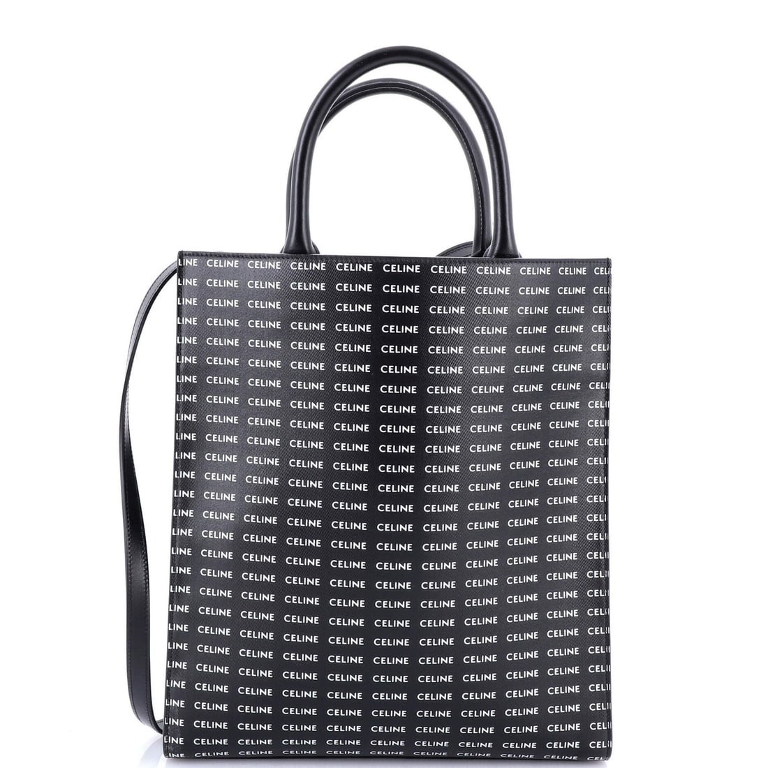 Small Celine Vertical Cabas Tote All Over Logo Print Leather: Small Celine Vertical Cabas Tote All Over Logo Print Leather This listing features Small Celine Vertical Cabas Tote All Over Logo Print Leather. Item specifics are provided below. Item Specifics: