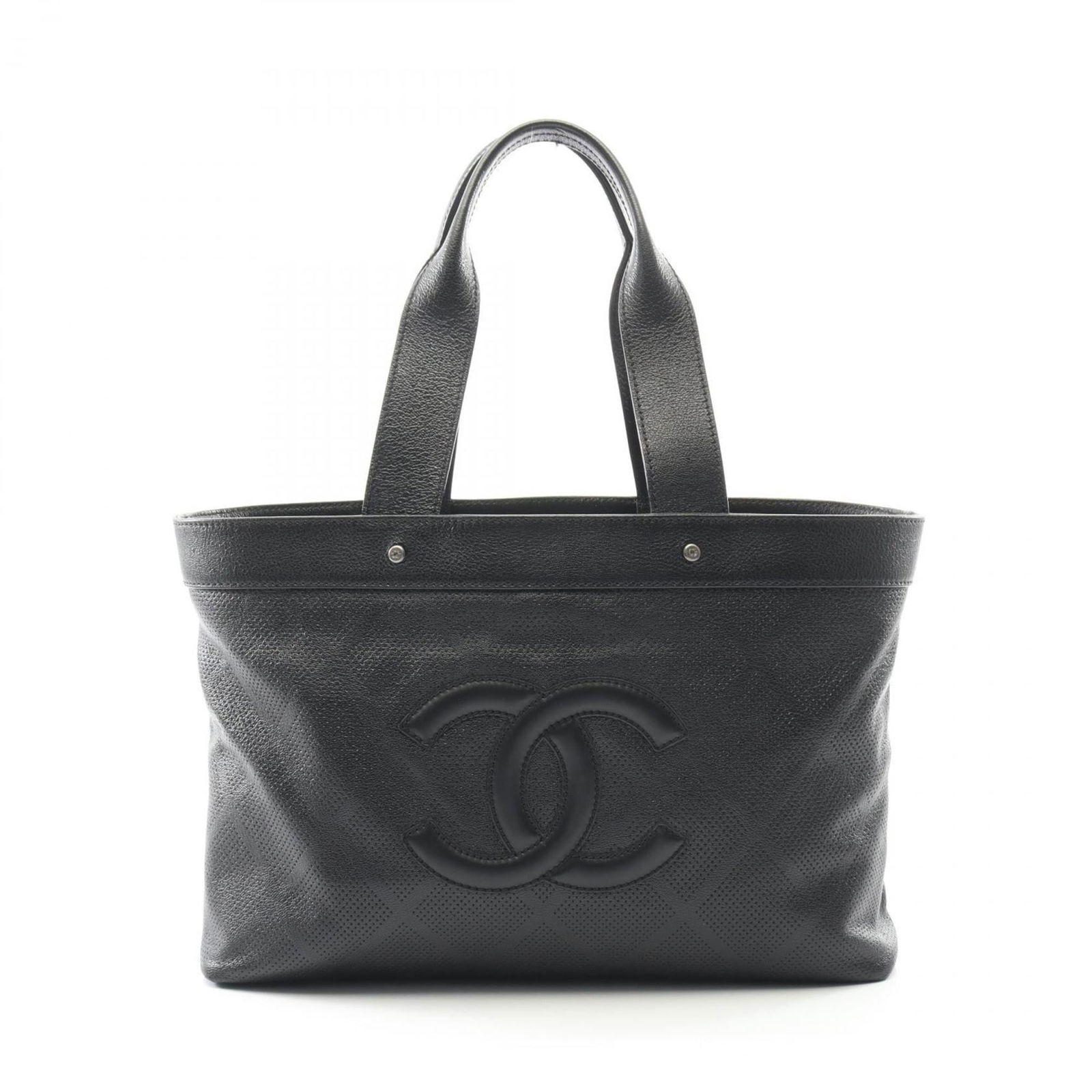Leather Chanel Tote Bag: Leather Chanel Tote Bag This listing features Leather Chanel Tote Bag. Item specifics are provided below. Item Specifics: Brand: Chanel Type: Tote Bag Material: Leather Color: Black Hardware Color: