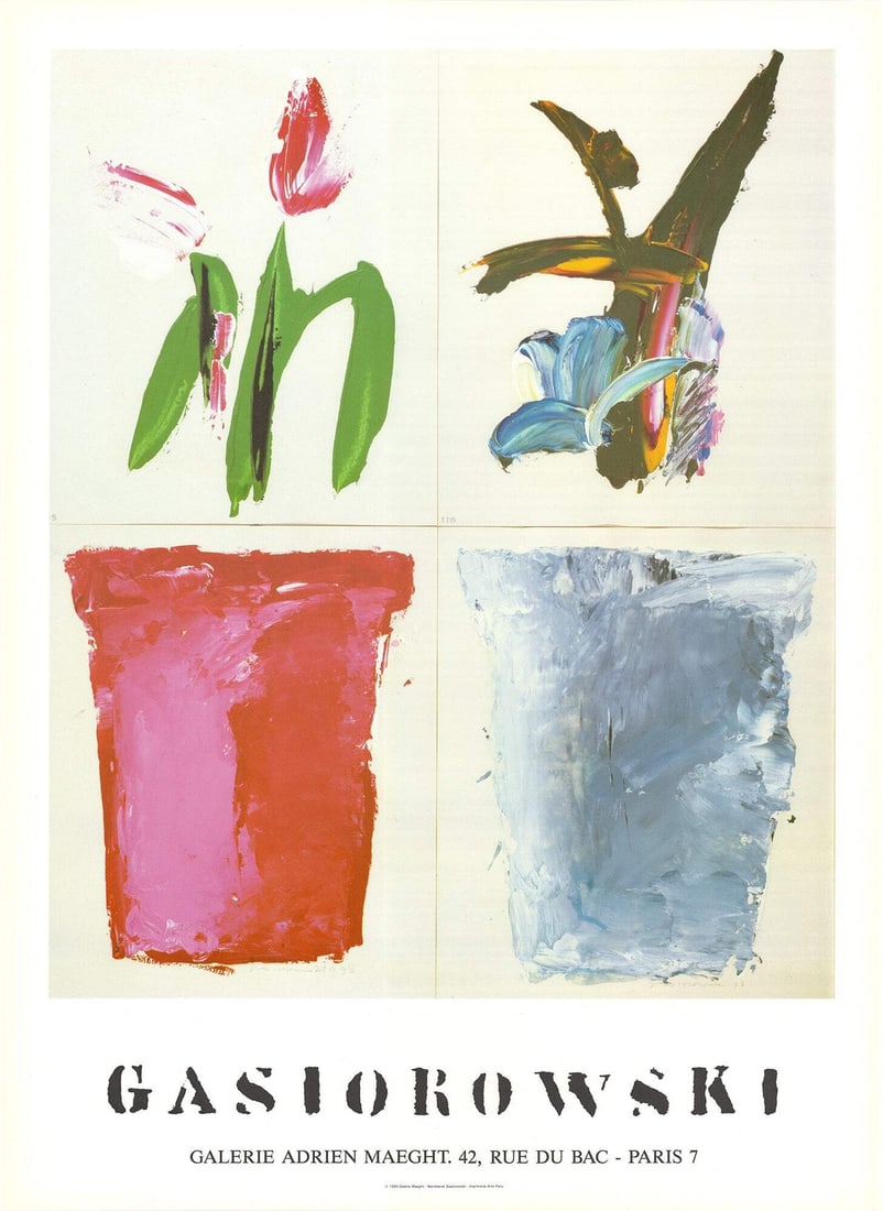 Pi GERALD GASIOROWSKI Pots De Fleurs #115/ 116 29" x 21.25" Poster 1995 Modernism: Pi GERALD GASIOROWSKI Pots De Fleurs #115/ 116 29" x 21.25" Poster 1995 Modernism This listing features Pi GERALD GASIOROWSKI Pots De Fleurs #115/ 116 29" x 21.25" Poster 1995 Modernism. Item specific