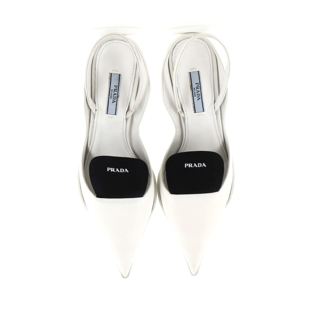 Nylon Prada Women's Triangle Logo Slingback Pumps - 2