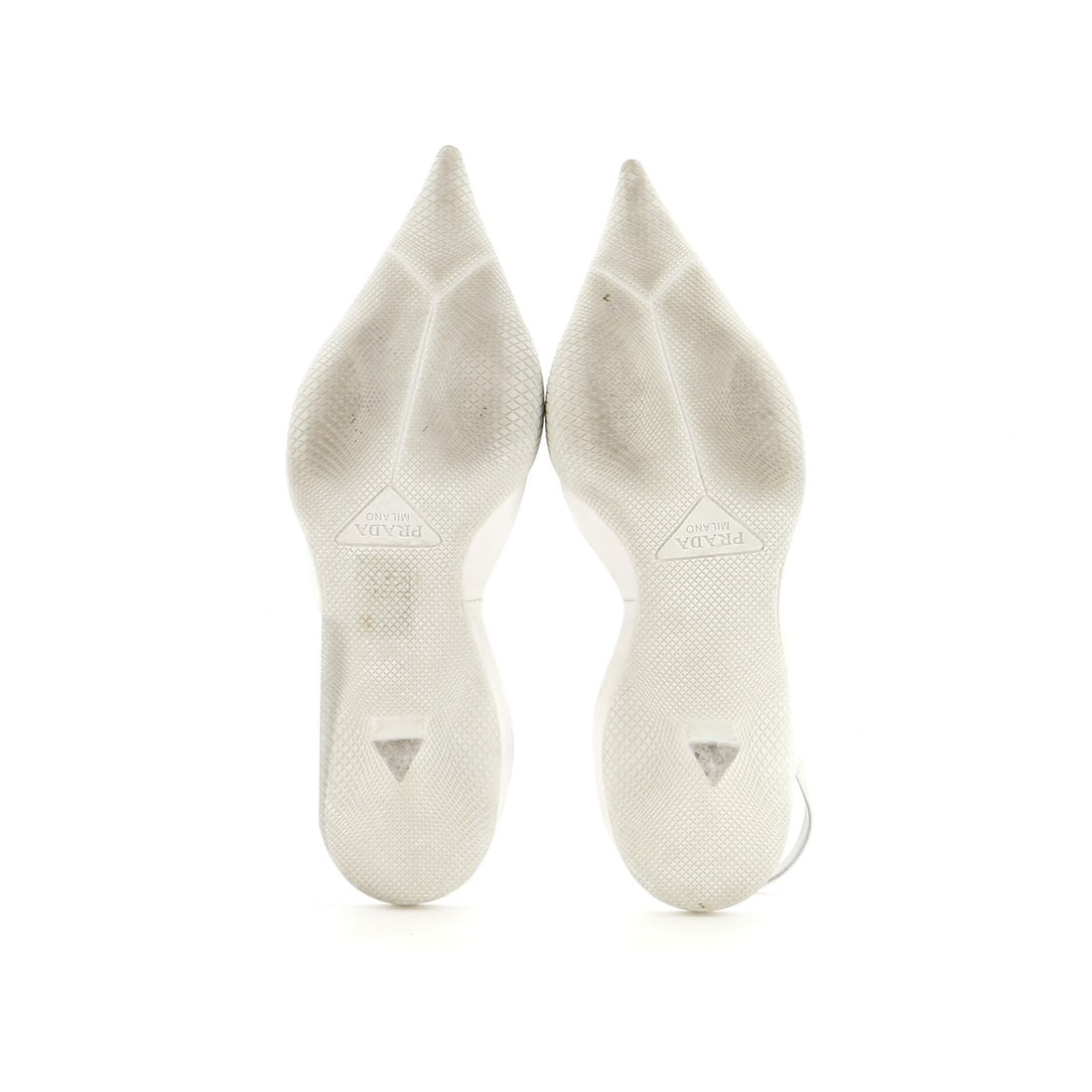 Nylon Prada Women's Triangle Logo Slingback Pumps - 4