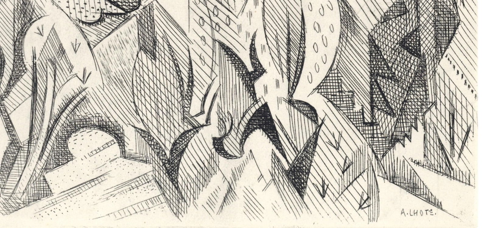 Etching - Andr Lhote - Composition - Alternance - 4