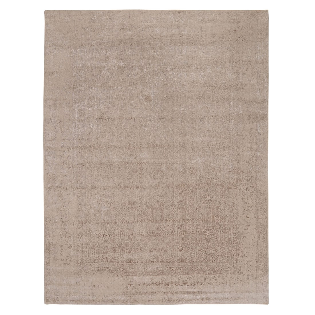 ArtSilkRug 11'8"x14'8" Oversized Taupe Fine Jacquard Hand Loomed Wool And (1 of 11)