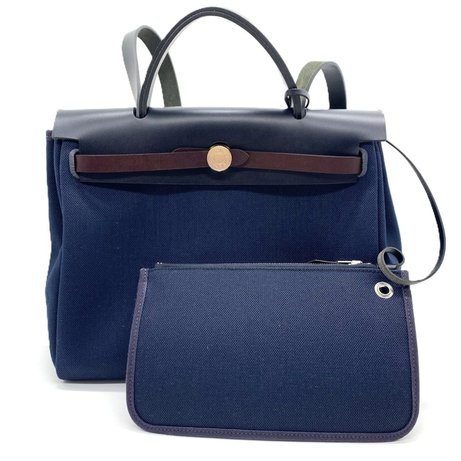 Leather - Hermes Shoulder Bag Canvas (1 of 7)