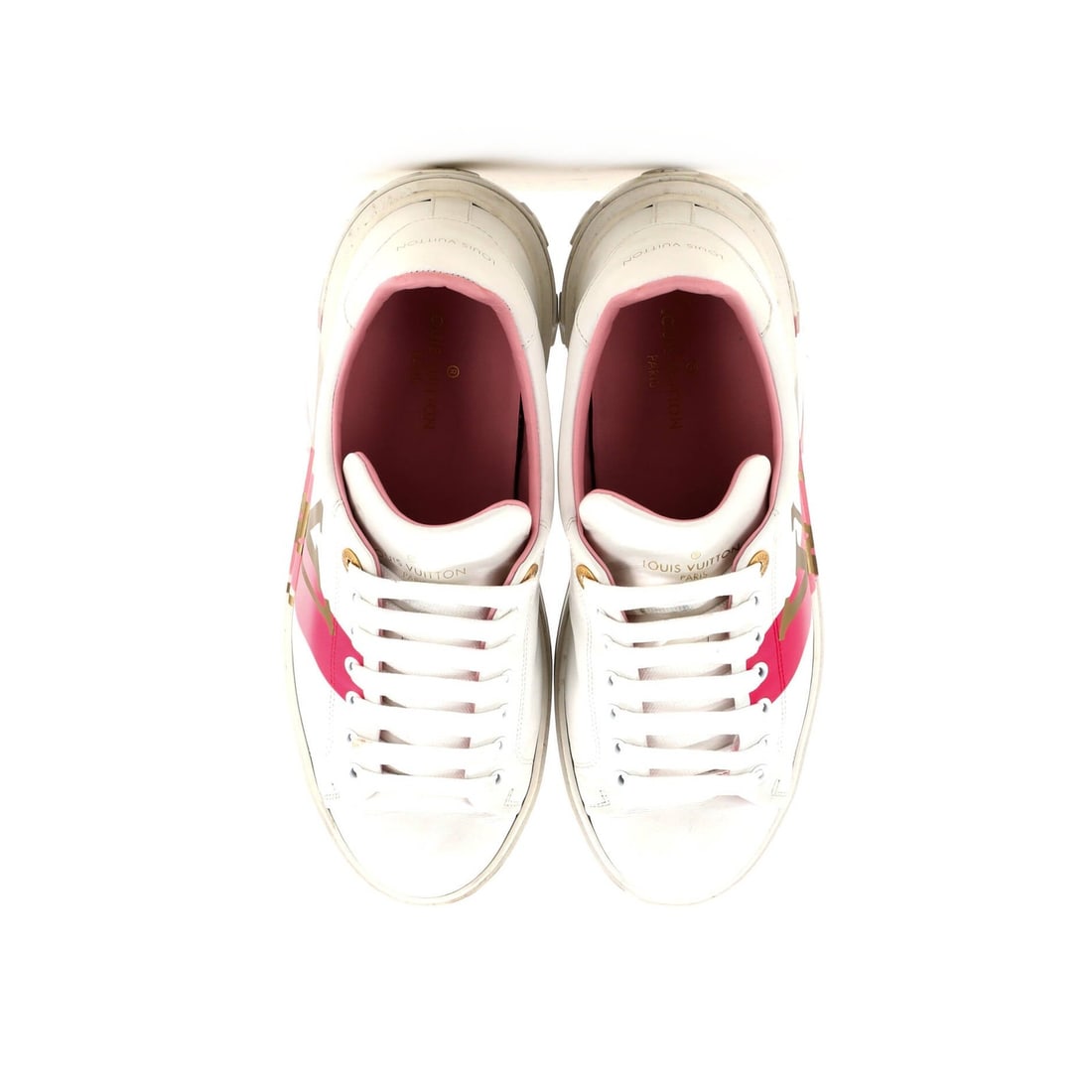 Leather Louis Vuitton Women's Time Out Sneakers Wild at Heart Monogram Print - 2