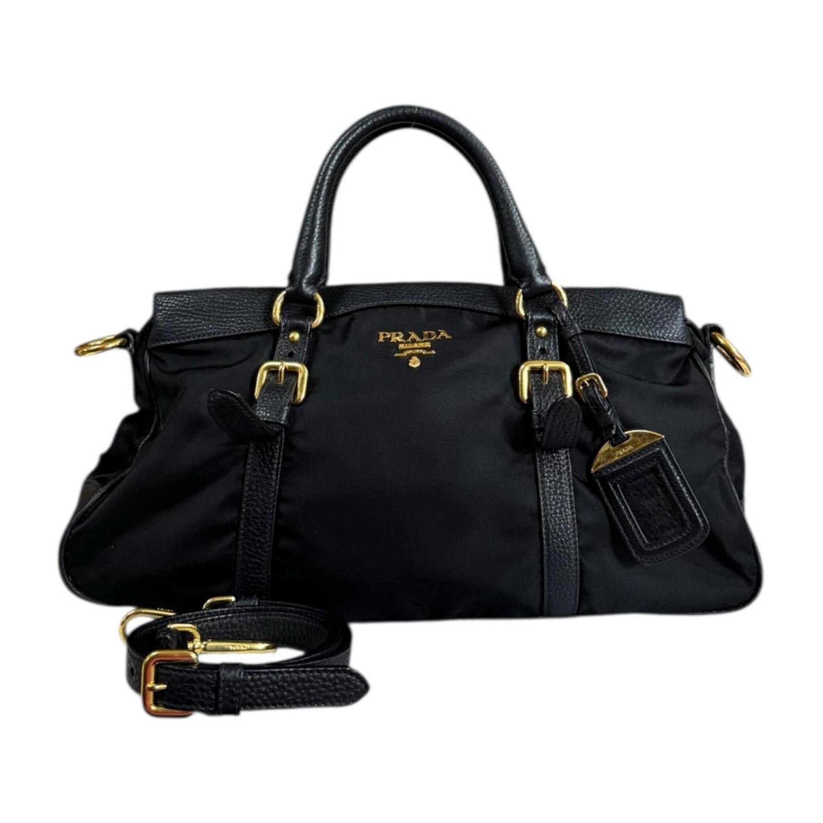 Leather - Prada Shoulder Bag Nylon: Leather - Prada Shoulder Bag Nylon This listing features Leather - Prada Shoulder Bag Nylon. Item specifics are provided below. Item Specifics: Brand: Prada Type: Shoulder Bag Material: Nylon , Leathe