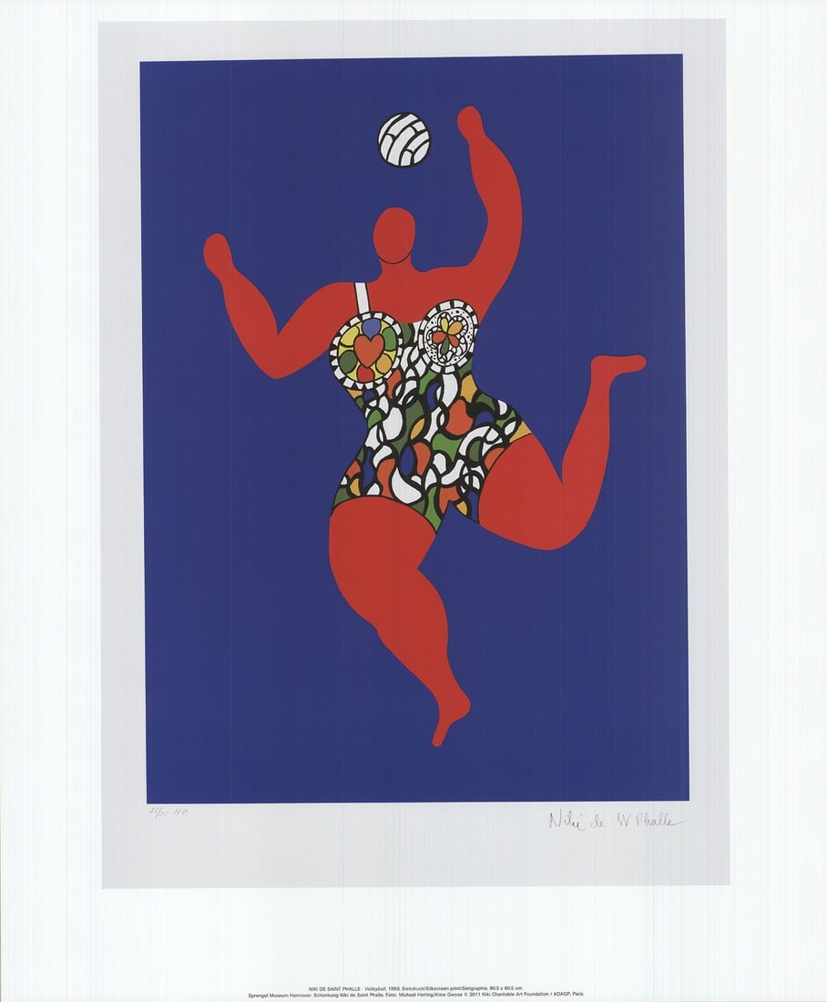 2011 NIKI DE SAINT PHALLE Volleyball 23" x 19" Offset Lithograph (1 of 4)