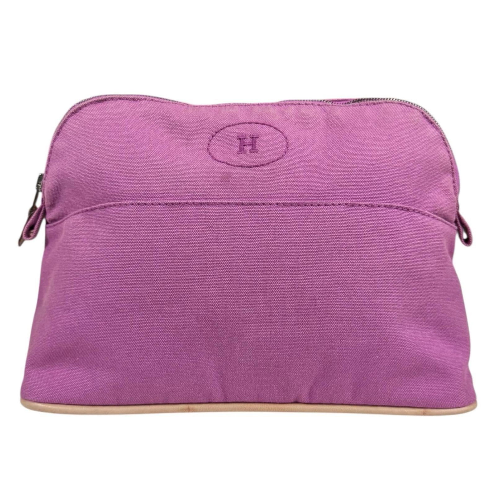 Canvas Hermes Pouch Cotton: Canvas Hermes Pouch Cotton This listing features Canvas Hermes Pouch Cotton. Item specifics are provided below. Item Specifics: Brand: Hermes Type: Pouch Material: Cotton Canvas Color: Purple Gender:
