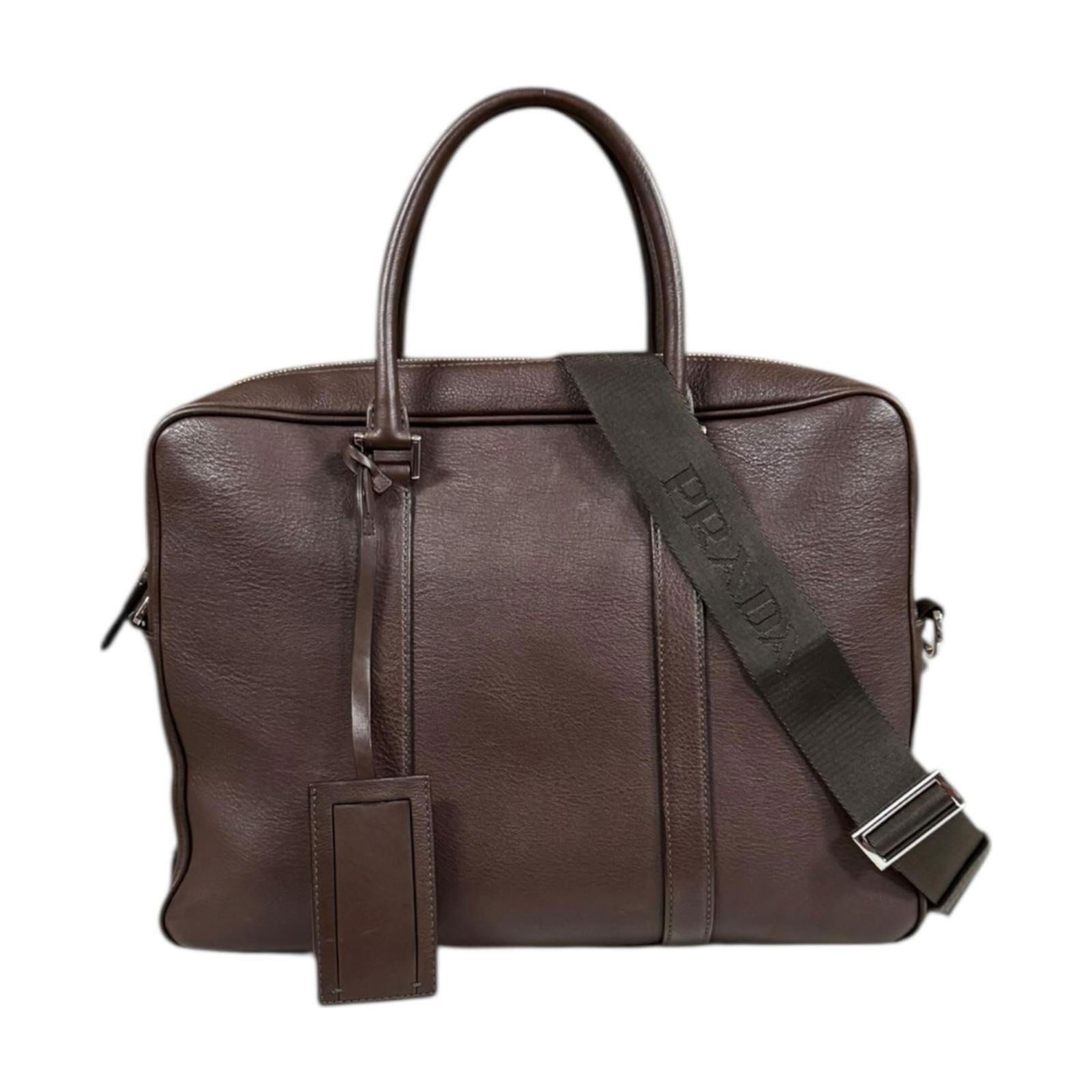 Leather Prada Shoulder Bag: Leather Prada Shoulder Bag This listing features Leather Prada Shoulder Bag. Item specifics are provided below. Item Specifics: Brand: Prada Type: Shoulder Bag Material: Leather Color: Brown Gender:
