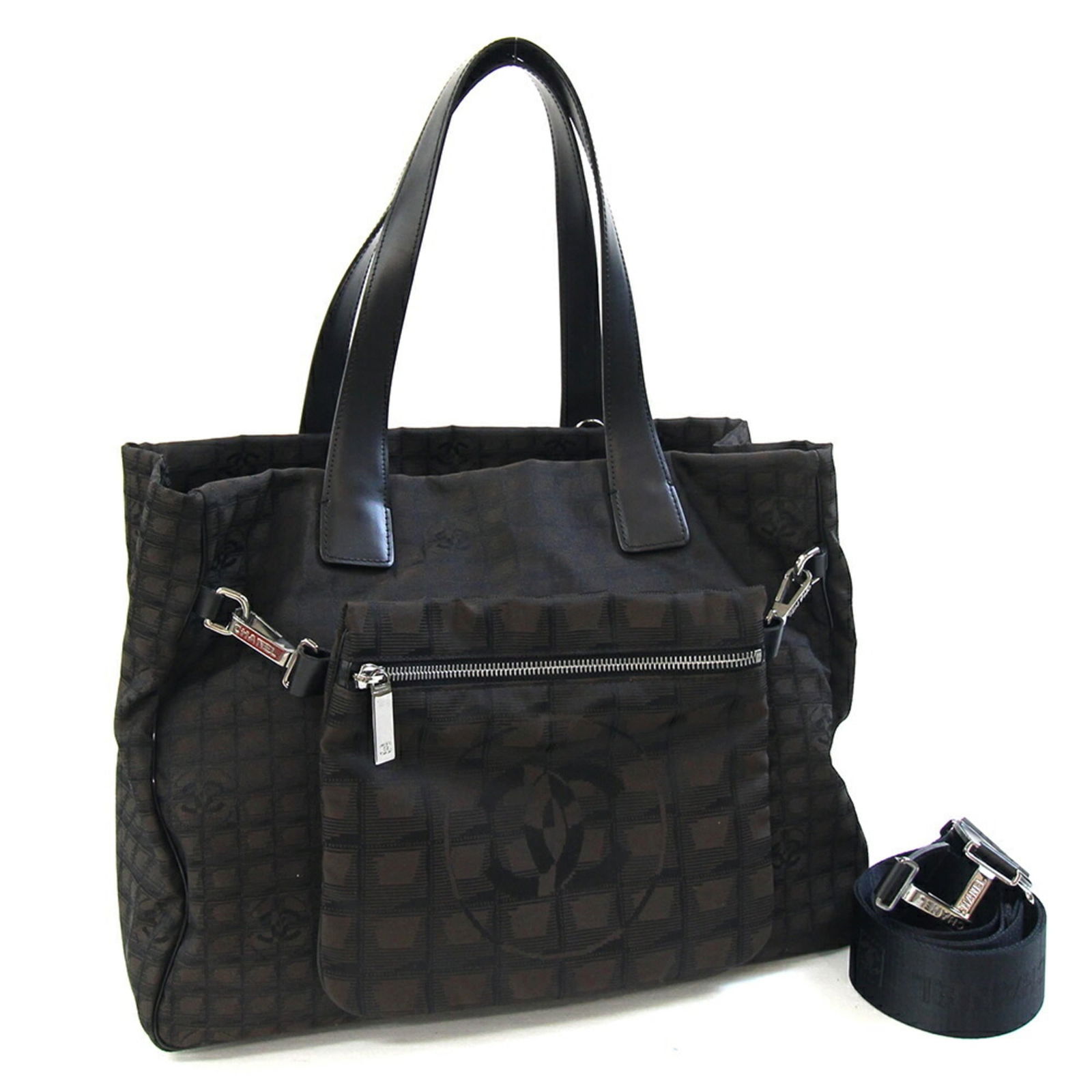 Leather - Chanel Shoulder Bag - Tote Bag Nylon Canvas (1 of 10)