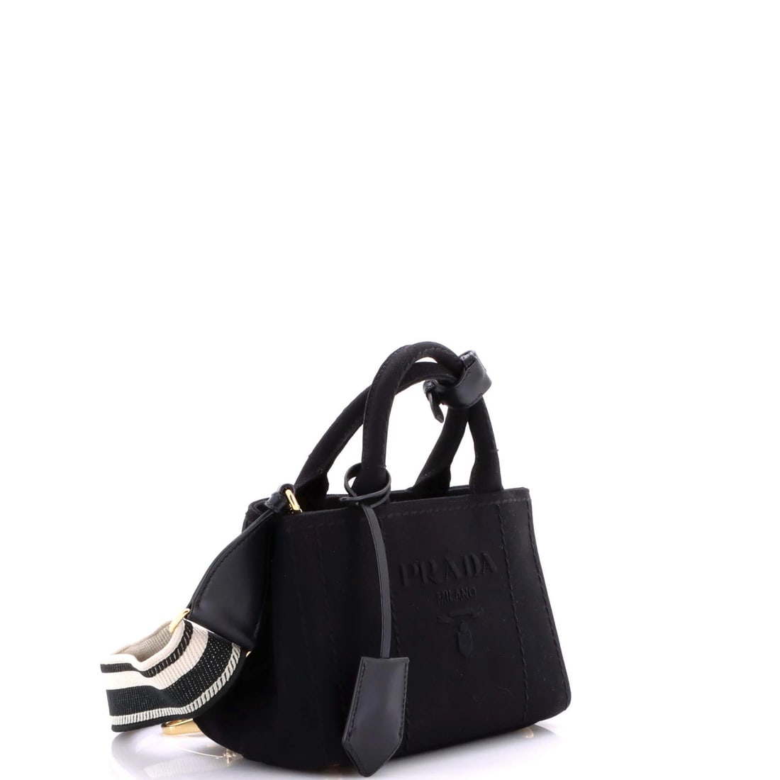 Mini Prada Logo Jardiniere Tote Canvas - 2