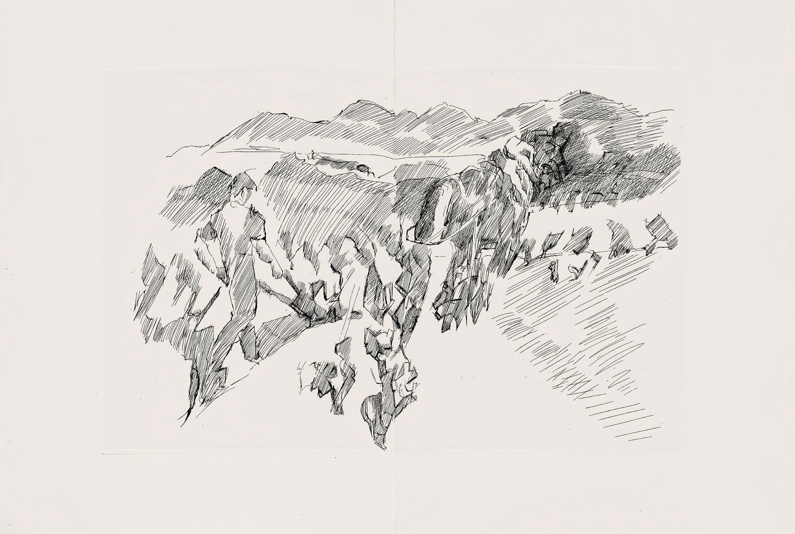 Etching - Jacques Villon - Composition (Ginestet/ Pouillon 42-64) - Hsiode - Les Travaux et les - 5