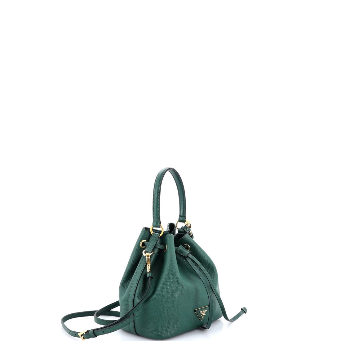 Small Prada Top Handle Bucket Bag Saffiano Leather - 2