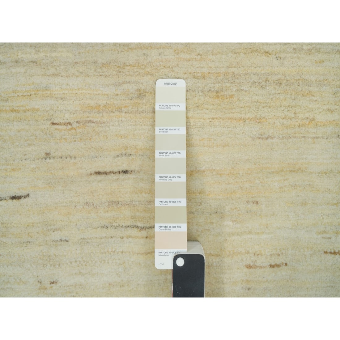 Rug 6'x9' White Wool Hand Knotted Lori Buft Thick and Plush Plain Design - 7