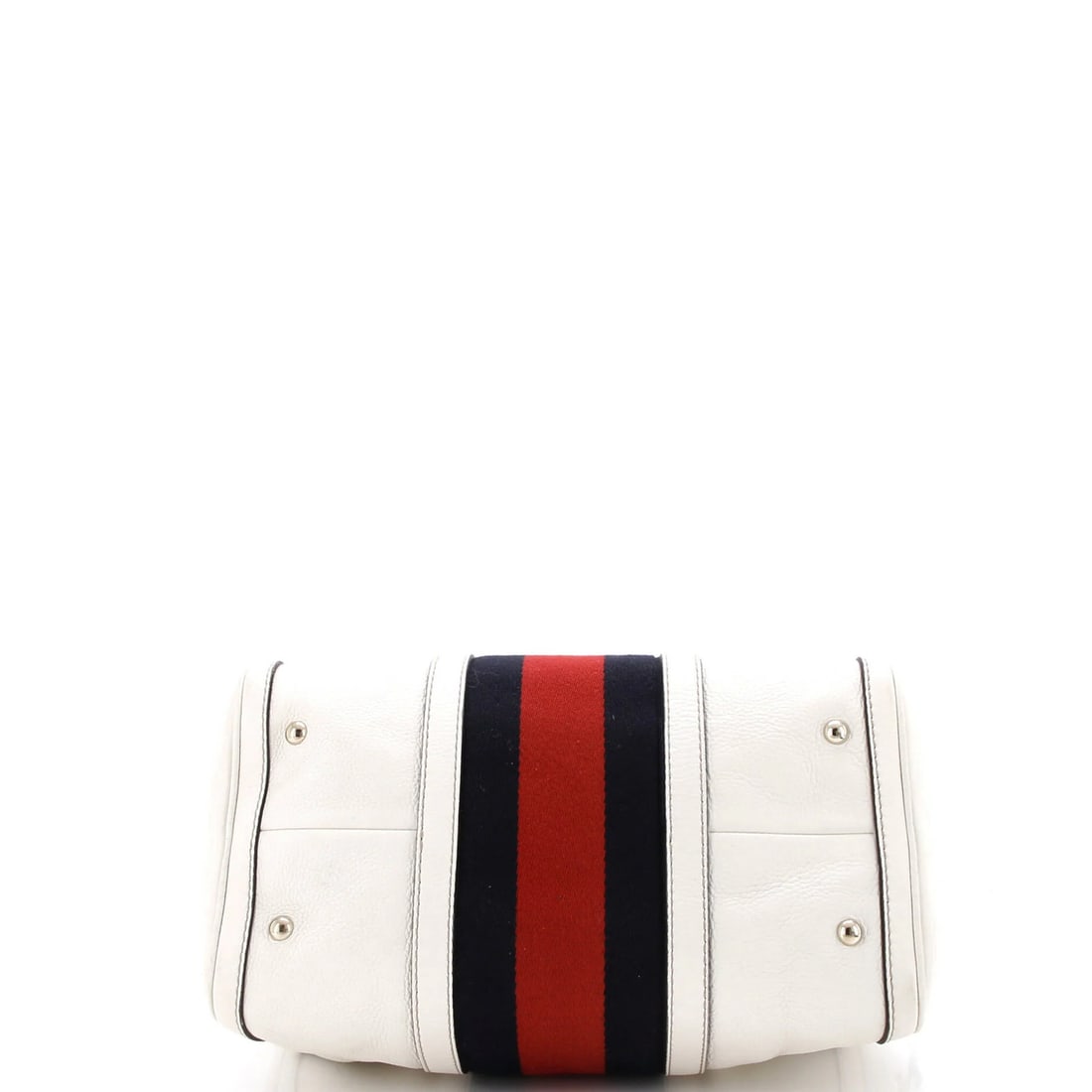 Medium Gucci Vintage Web Boston Bag Leather - 4