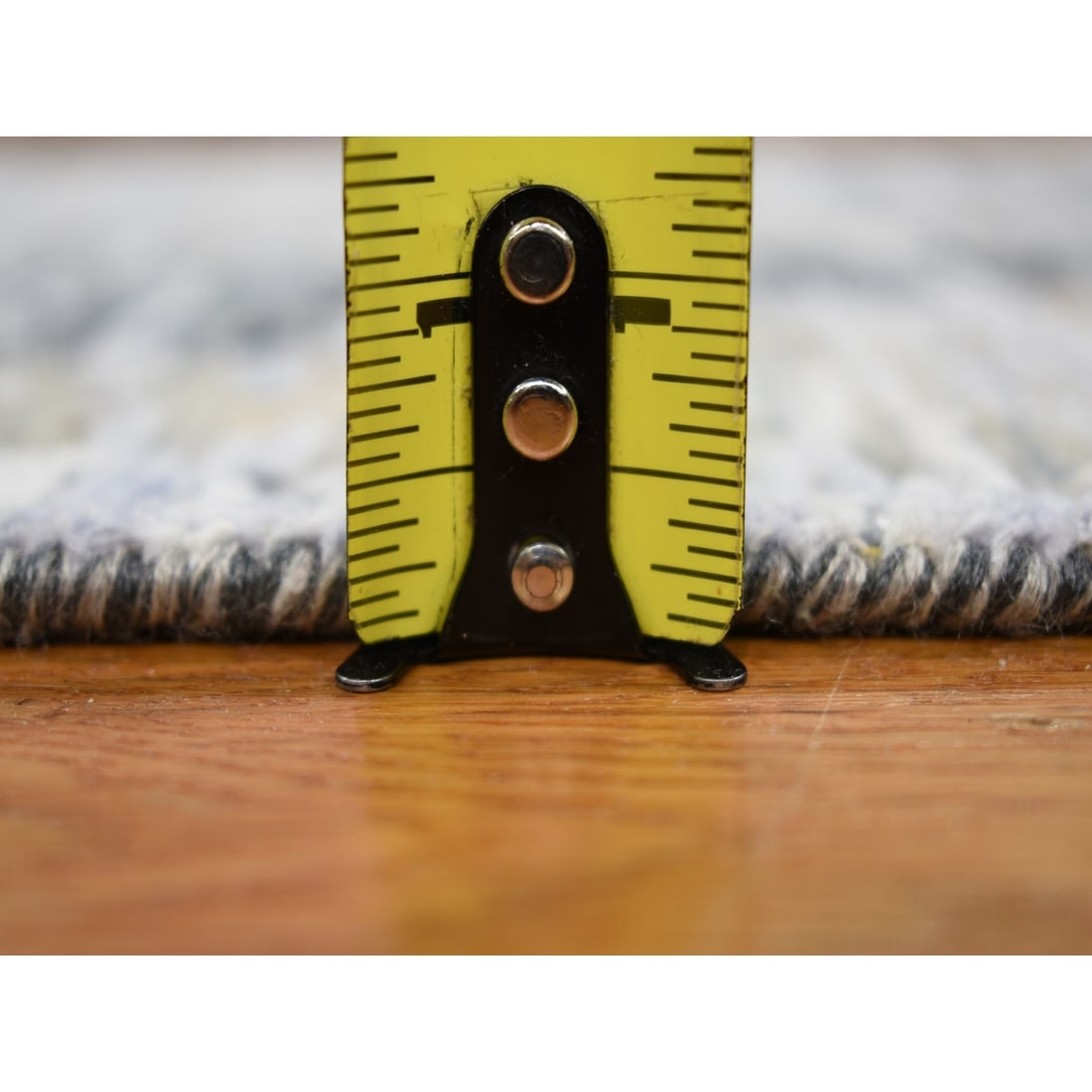 Rug 2'x3' DIMENSIONAL CURTAINS Gray Silk With Textured Wool Oriental - 4