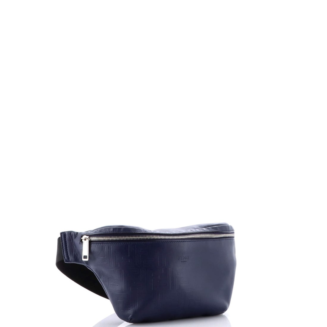 Leather Fendi Zip Waist Bag Zucca Embossed - 2