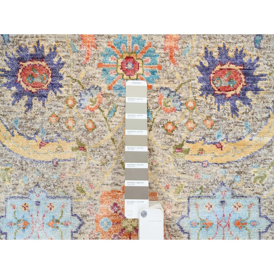 Rug 2'5"x10'1" Tan Silk With Textured Wool Hand Knotted Runner - 4