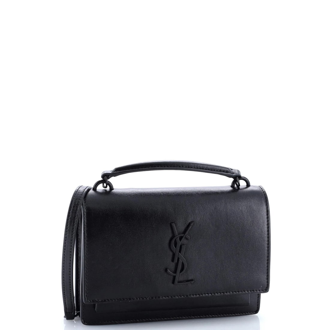 Leather Saint Laurent Sunset Top Handle Chain Wallet - 2