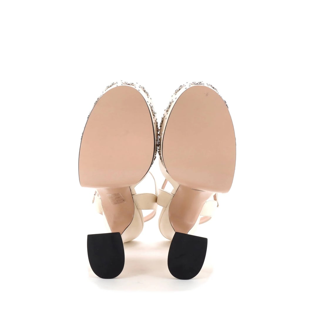 Leather Gucci Women's Janaya GG Studded Platform Sandals - 4