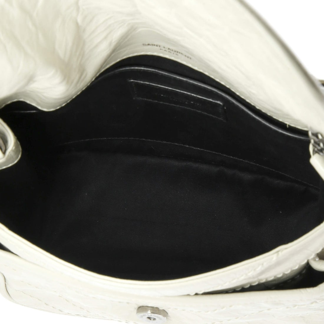 Baby Saint Laurent Niki Chain Flap Bag Matelasse Chevron Leather - 5