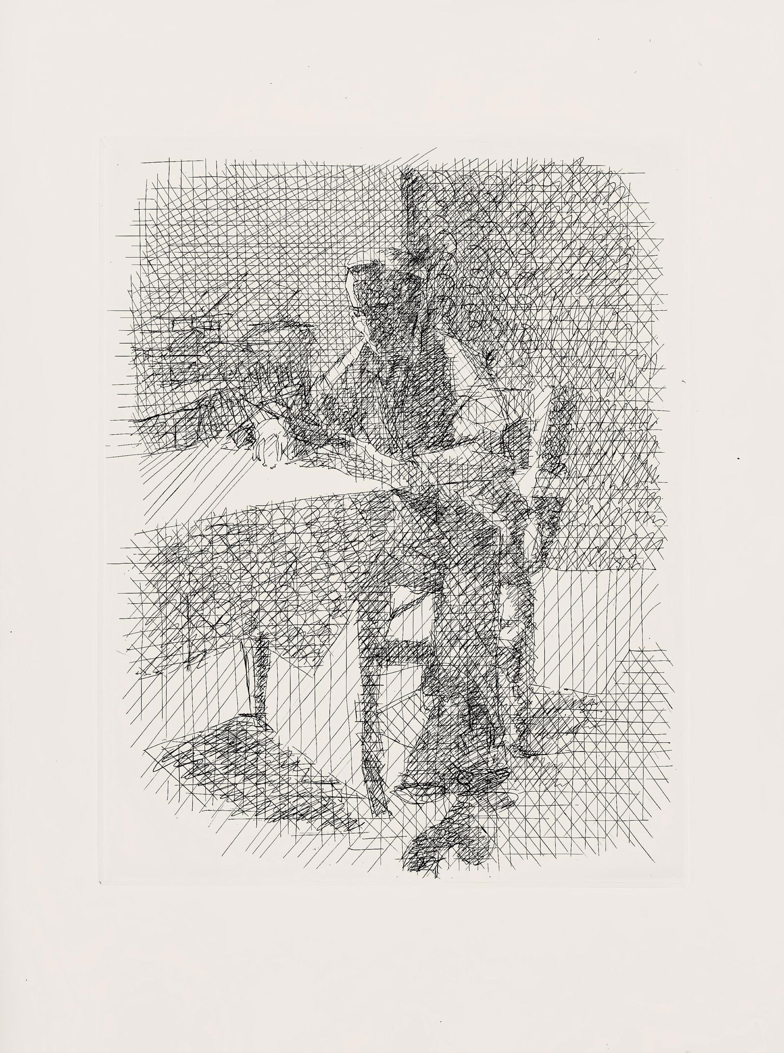 Etching - Jacques Villon - Composition (Ginestet/ Pouillon 42-64) - Hsiode - Les Travaux et les - 5