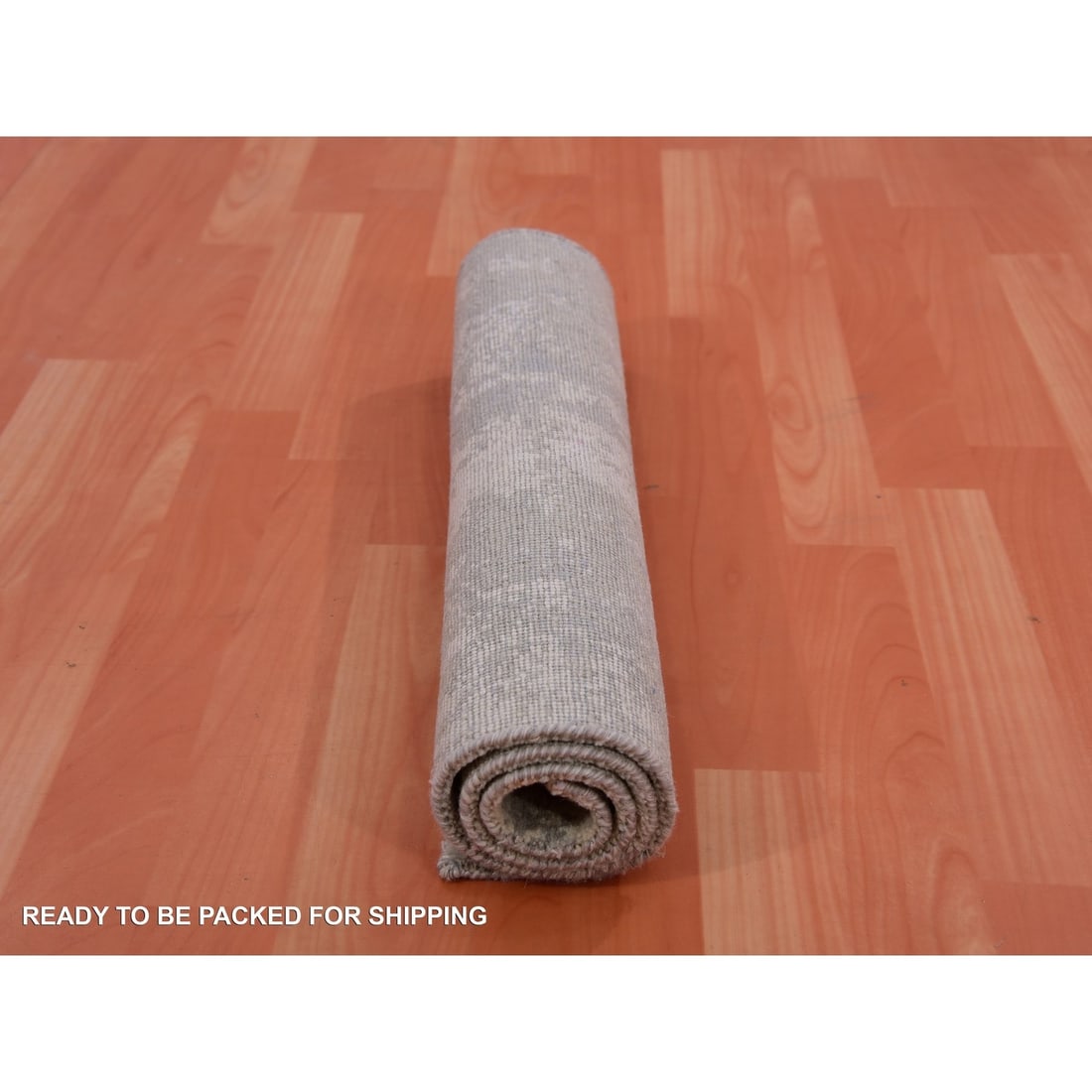 Rug 2'x3'1" Cathedral Gray Modern Abstract Design Hand Knotted Wool Silk - 5