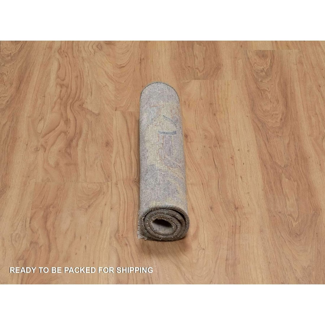 Rug 2'x3'1" Beige Broken Pattern with Oushak Design Hand Knotted Mat Wool - 6