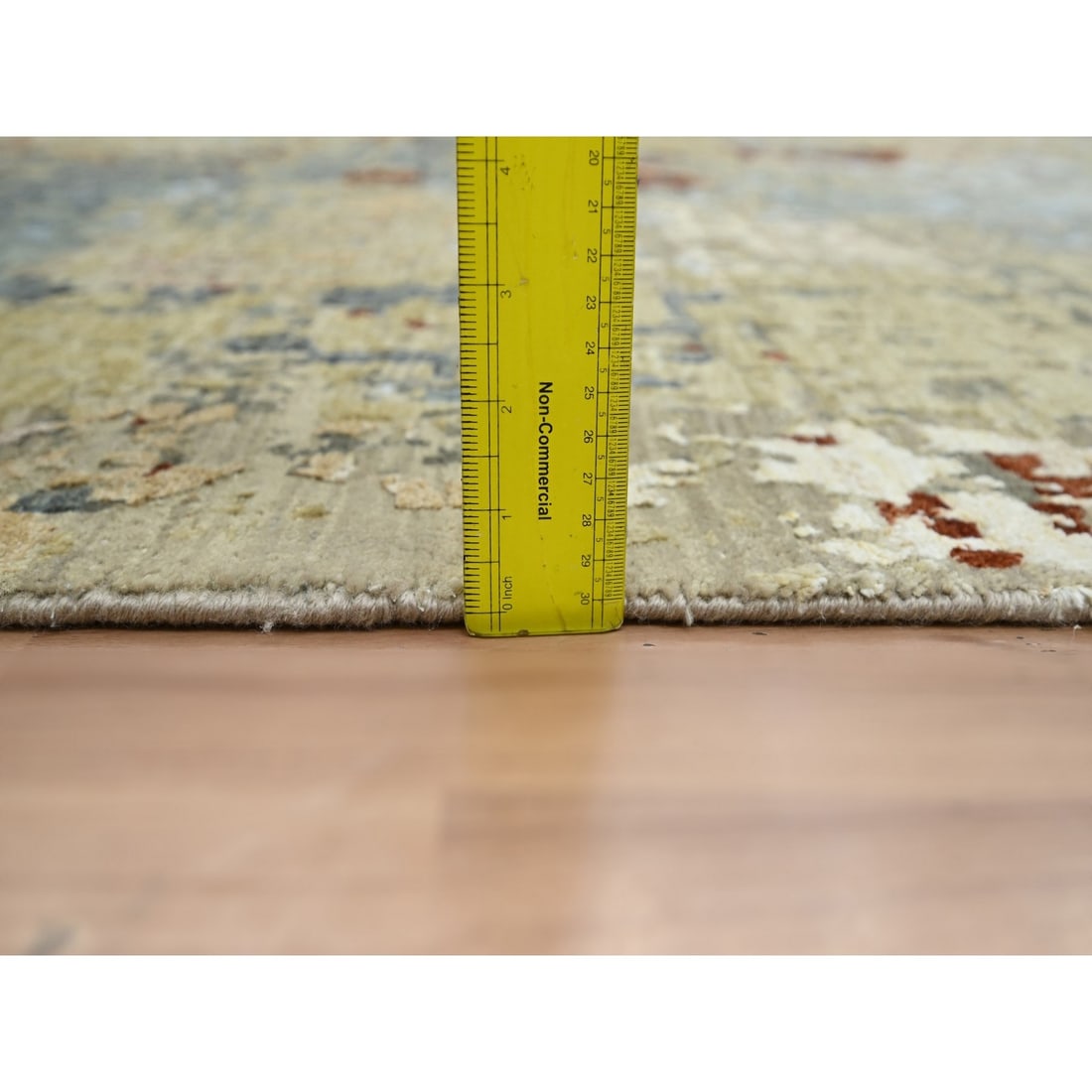 Rug 8'x10'3" Green Abstract Galaxy Design Pure Wool Hand Knotted Oriental - 9