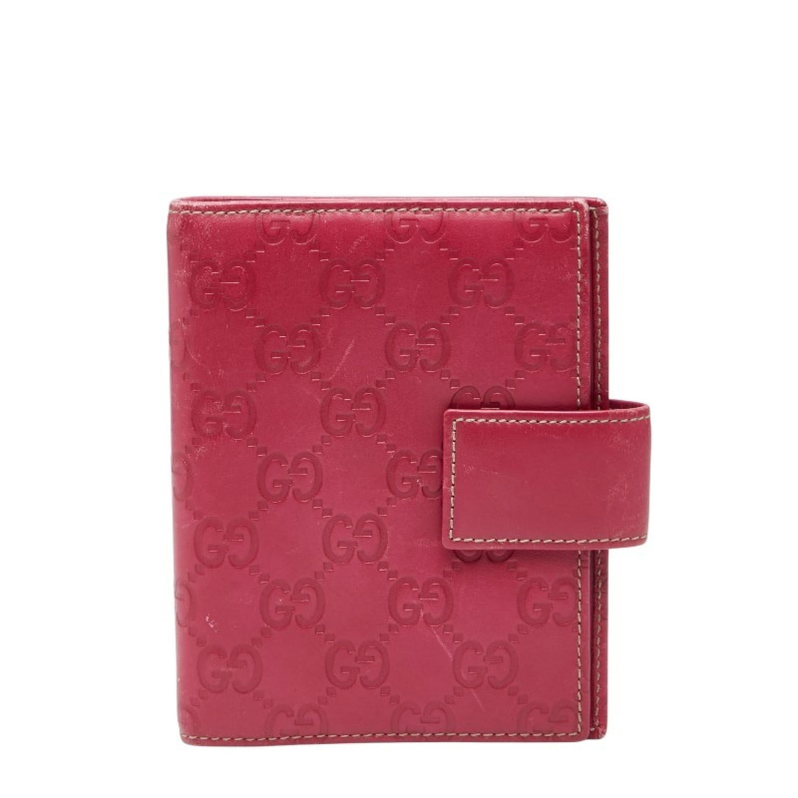 Pink Leather Notebook Cover 115240 for Women - Gucci Guccissima (1 of 8)
