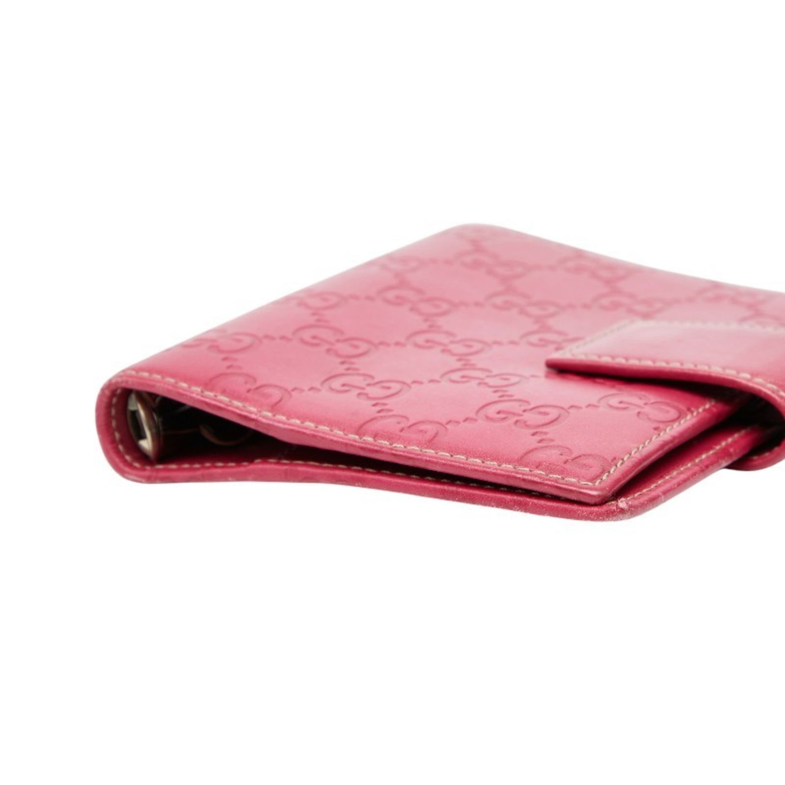 Pink Leather Notebook Cover 115240 for Women - Gucci Guccissima - 4