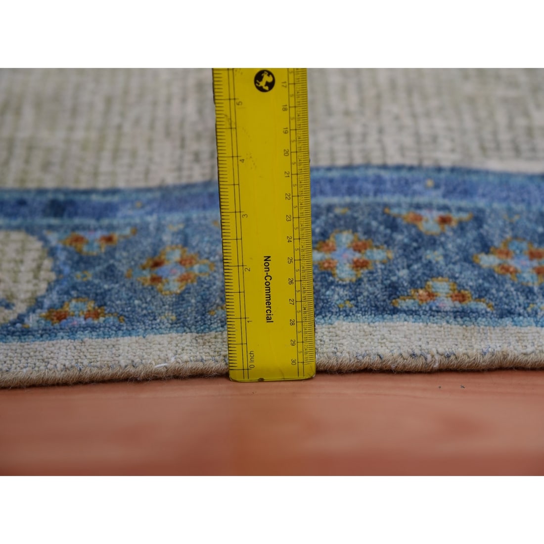 Rug 9'1"x12'1" Gray Ming Dynasty Flower Bouquet Wool Hand Knotted - 9