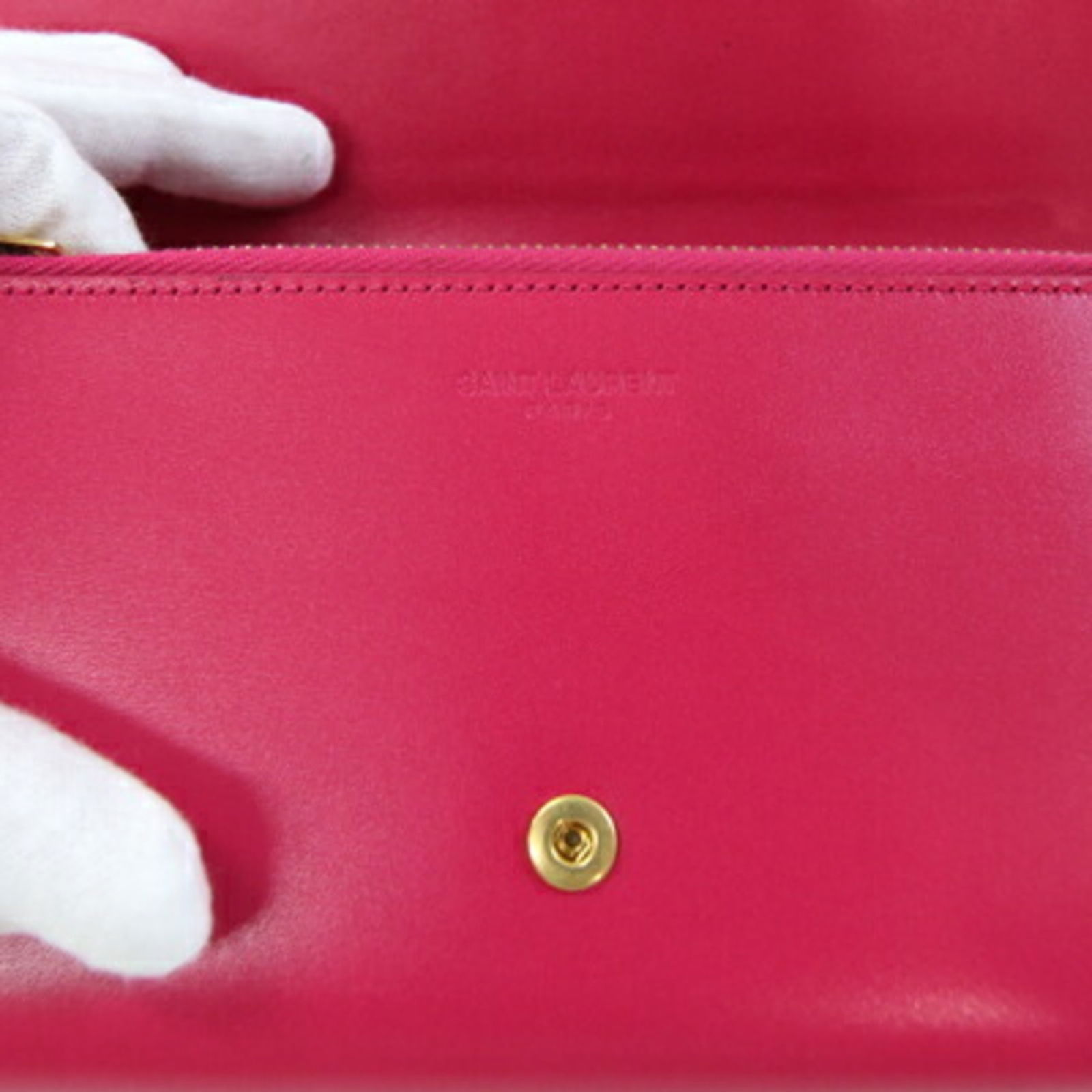 Leather Saint Laurent Long Wallet (Bi-Fold) - 4