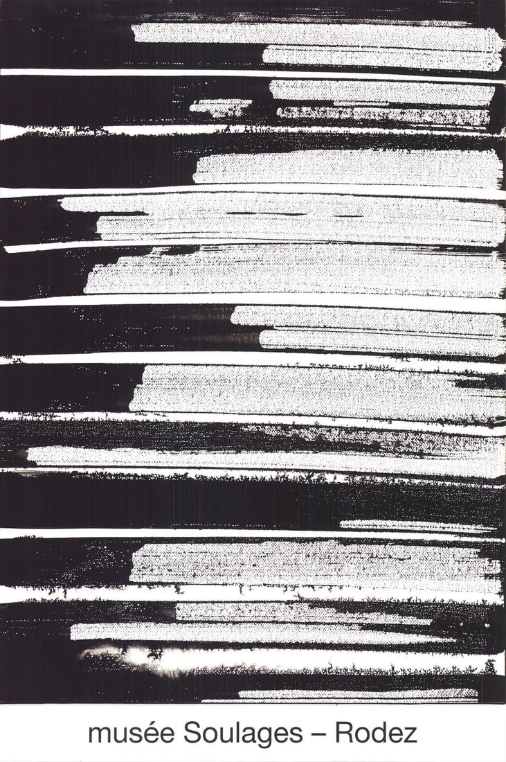 Abstra PIERRE SOULAGES Ink on Paper 1995 23.75" x 15.75" Offset Lithograph 2022 (1 of 4)