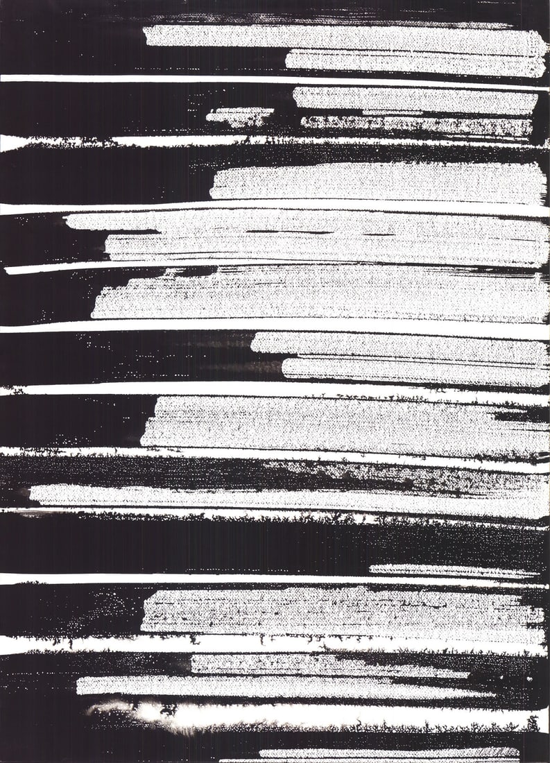 Abstra PIERRE SOULAGES Ink on Paper 1995 23.75" x 15.75" Offset Lithograph 2022 - 2