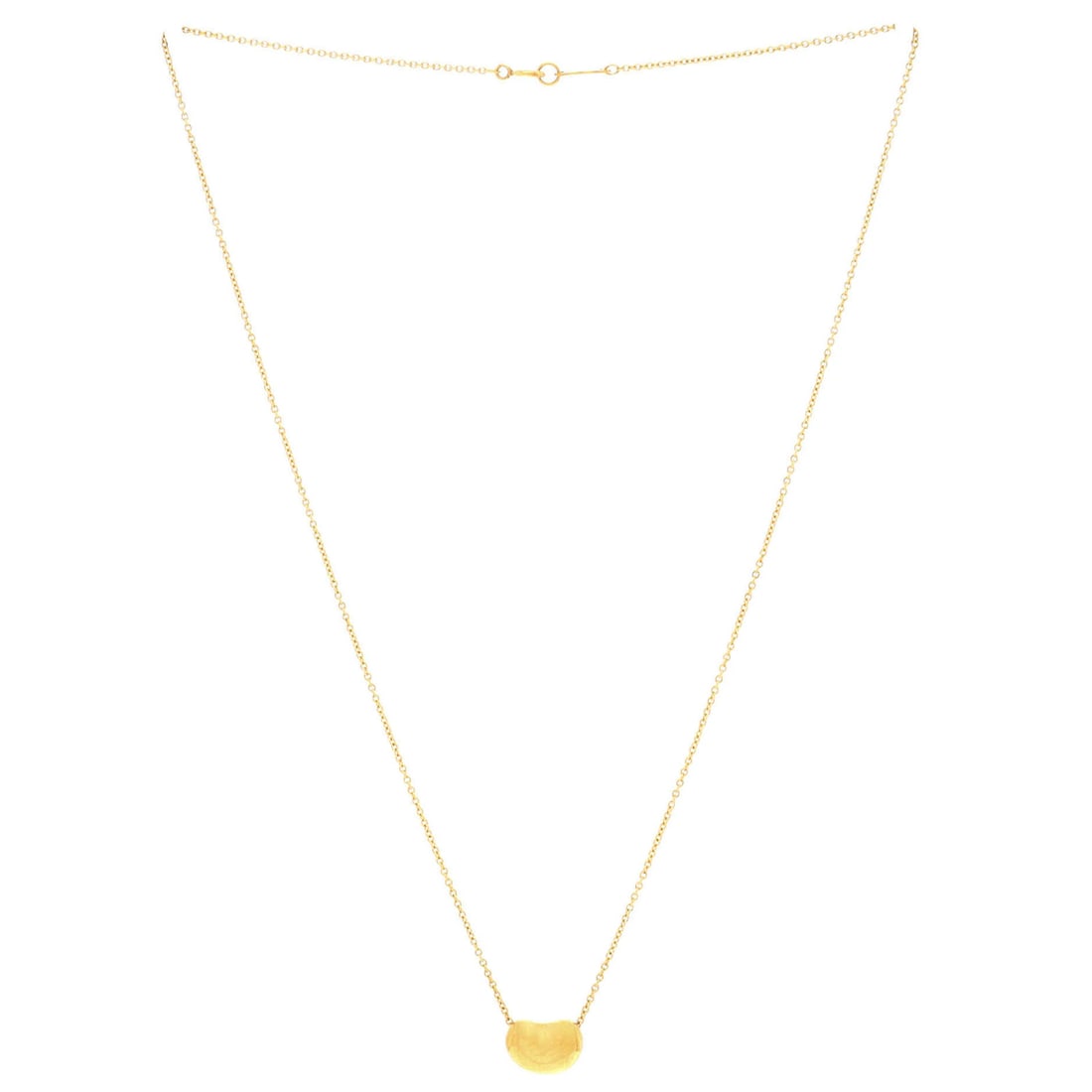 11mm Tiffany & Co. Elsa Peretti Bean Pendant Necklace 18K Yellow Gold - 2