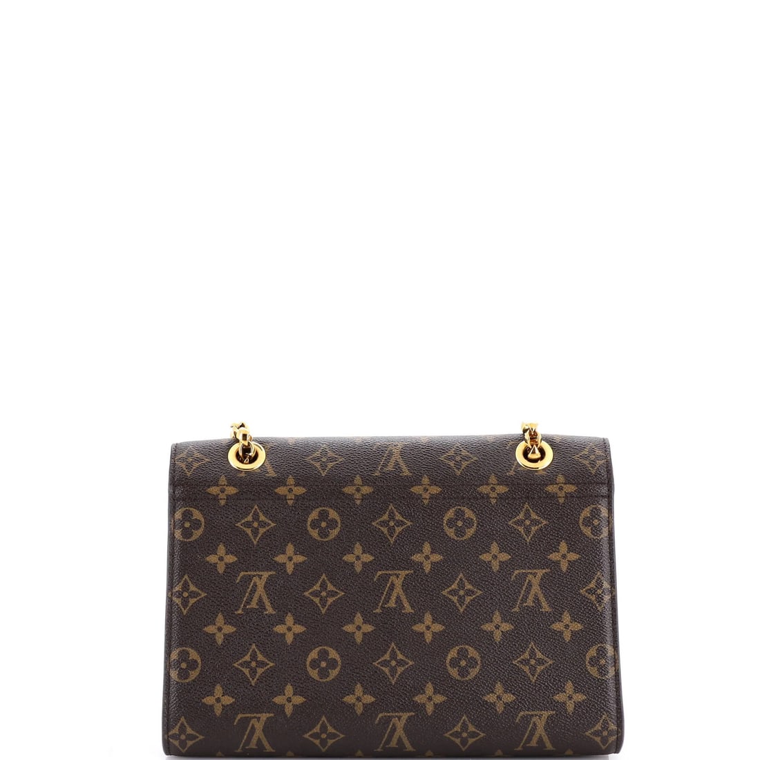 Leather Louis Vuitton Victoire Handbag Monogram Canvas and - 3