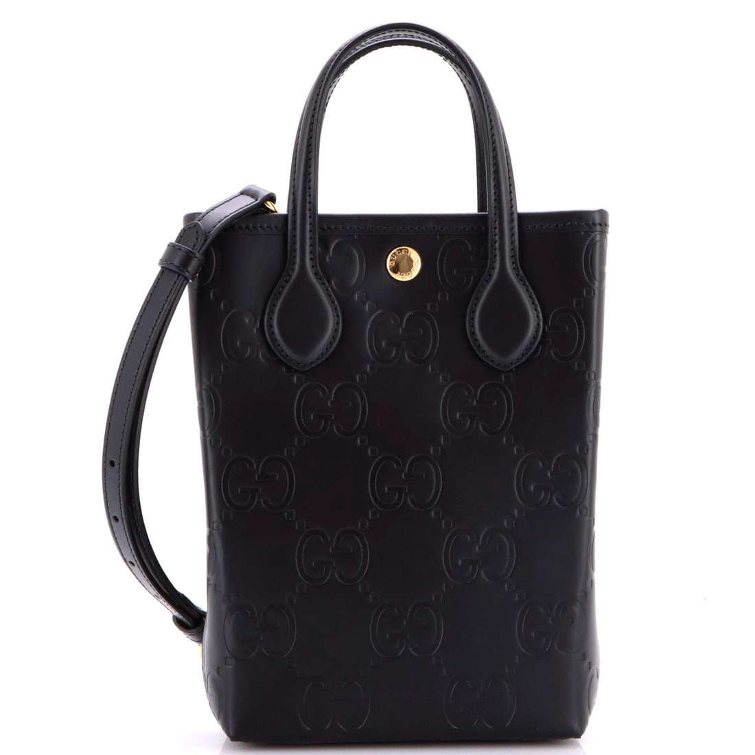 Mini Gucci Vertical Tote GG Embossed Leather (1 of 6)