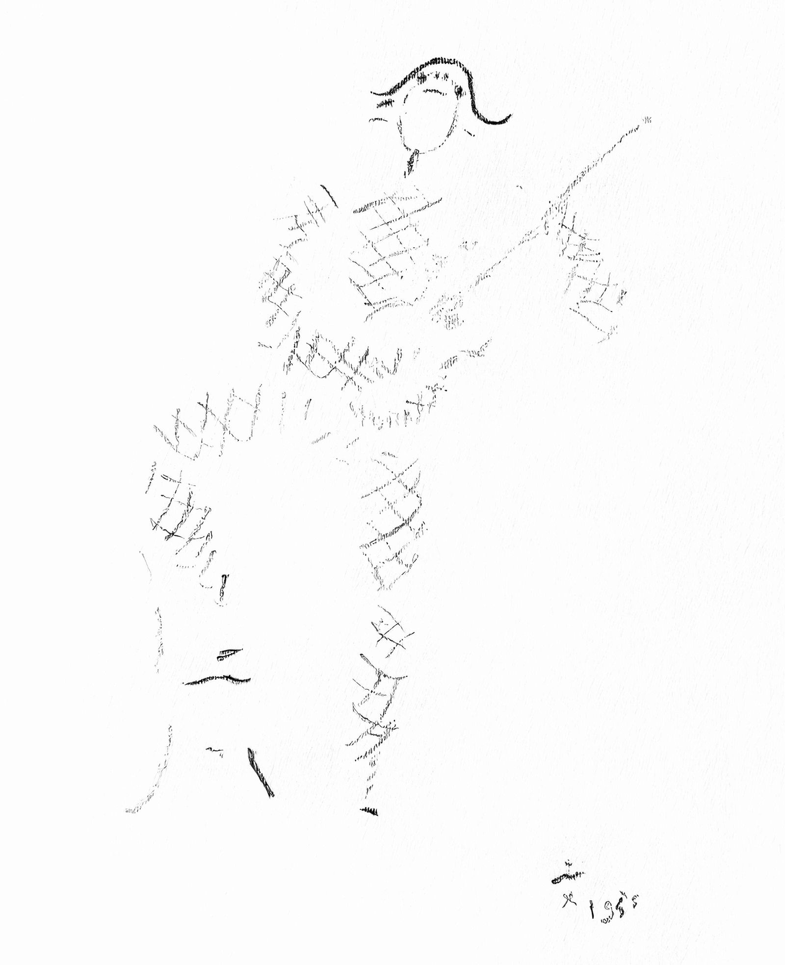 1955 - Jean Cocteau - Untitled - from Under the Coat of Fire - Lithograph: 1955 - Jean Cocteau - Untitled - from Under the Coat of Fire - Lithograph This listing features 1955 - Jean Cocteau - Untitled - from Under the Coat of Fire - Lithograph. Item specifics are provided b