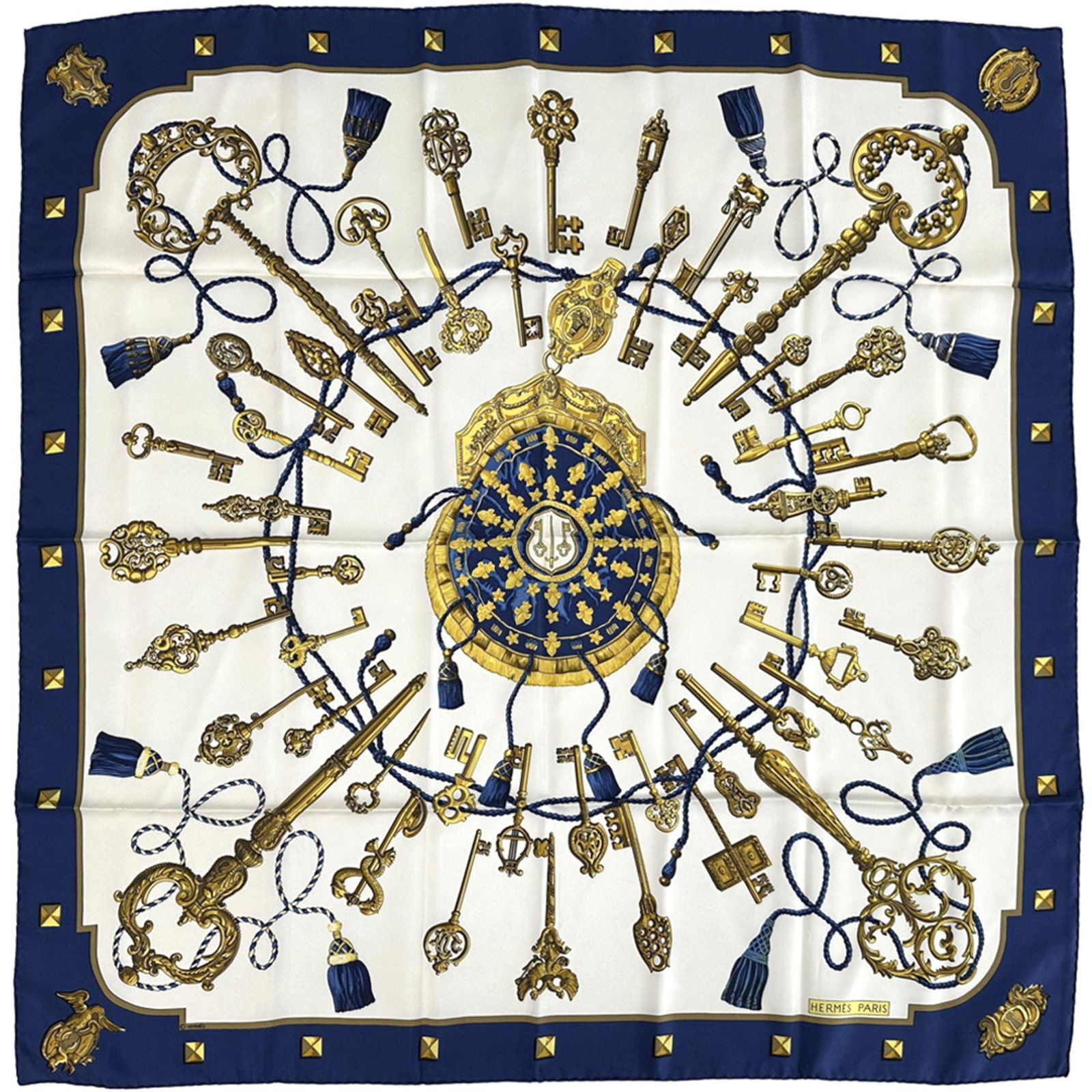 Silk Hermes Scarf: Silk Hermes Scarf This listing features Silk Hermes Scarf. Item specifics are provided below. Item Specifics: Brand: Hermes Type: Scarf Gender: Women Color: Multi-Color, Navy Material: Silk Size (Lxw)