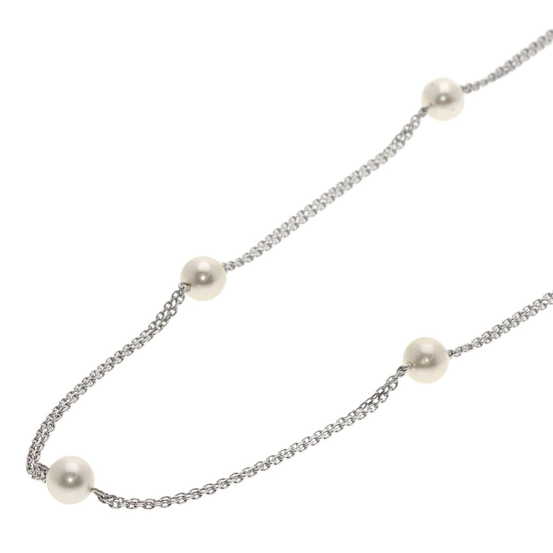 Gold MIKIMOTO Pearl 7P Station 2-row Necklace K14 White: Gold MIKIMOTO Pearl 7P Station 2-row Necklace K14 White This listing features Gold MIKIMOTO Pearl 7P Station 2-row Necklace K14 White. Item specifics are provided below. Item Specifics: Brand:
