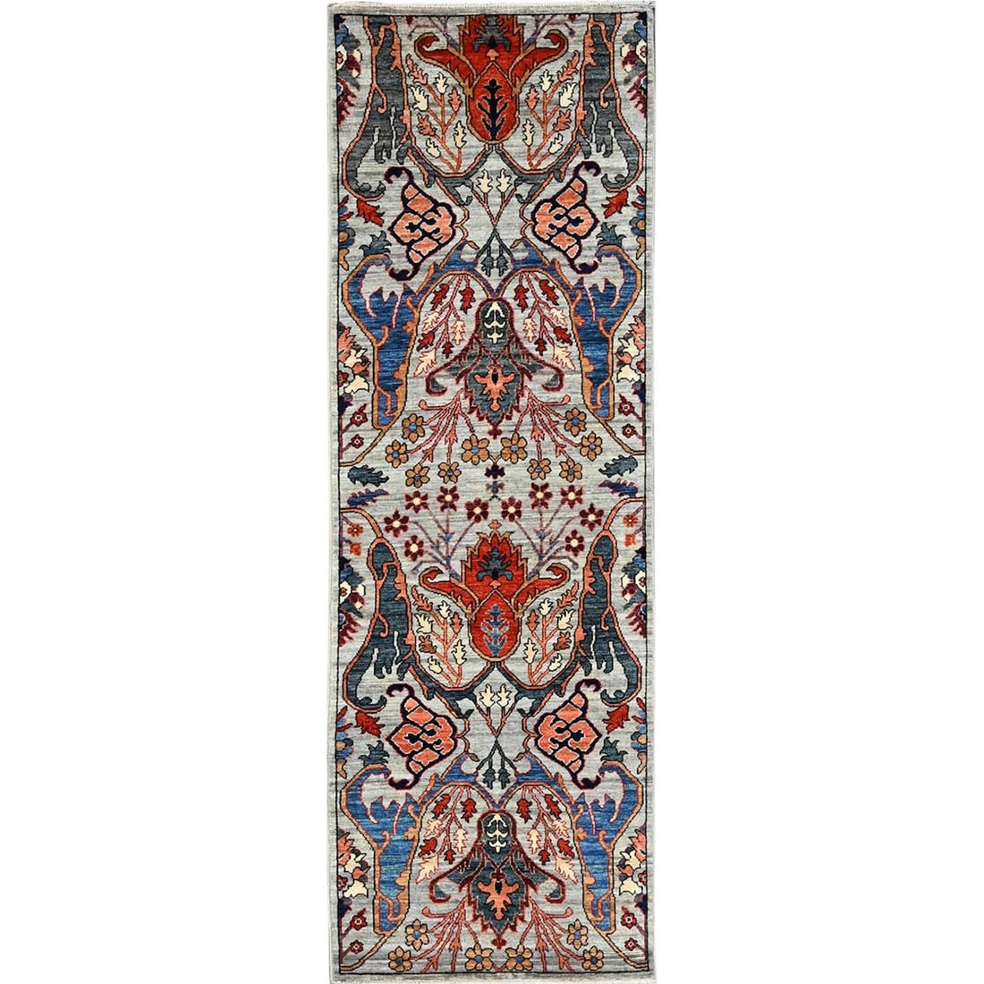 Rug 2'6"x8'1" Mirage Gray Bijar Garus Design Wool Hand Knotted Runner: Rug 2'6"x8'1" Mirage Gray Bijar Garus Design Wool Hand Knotted Runner This listing features Rug 2'6"x8'1" Mirage Gray Bijar Garus Design Wool Hand Knotted Runner. Item specifics are provided below. 