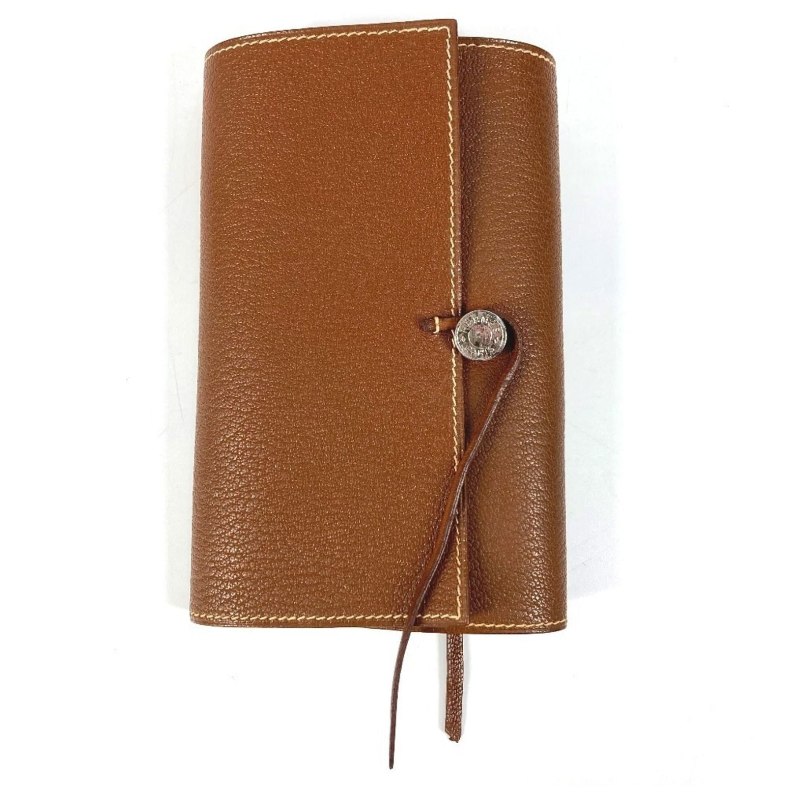 Men's and Women's - HERMES Serie Logo Bifold Book Cover - Stationery - Book - Notebook Leather - (1 of 18)