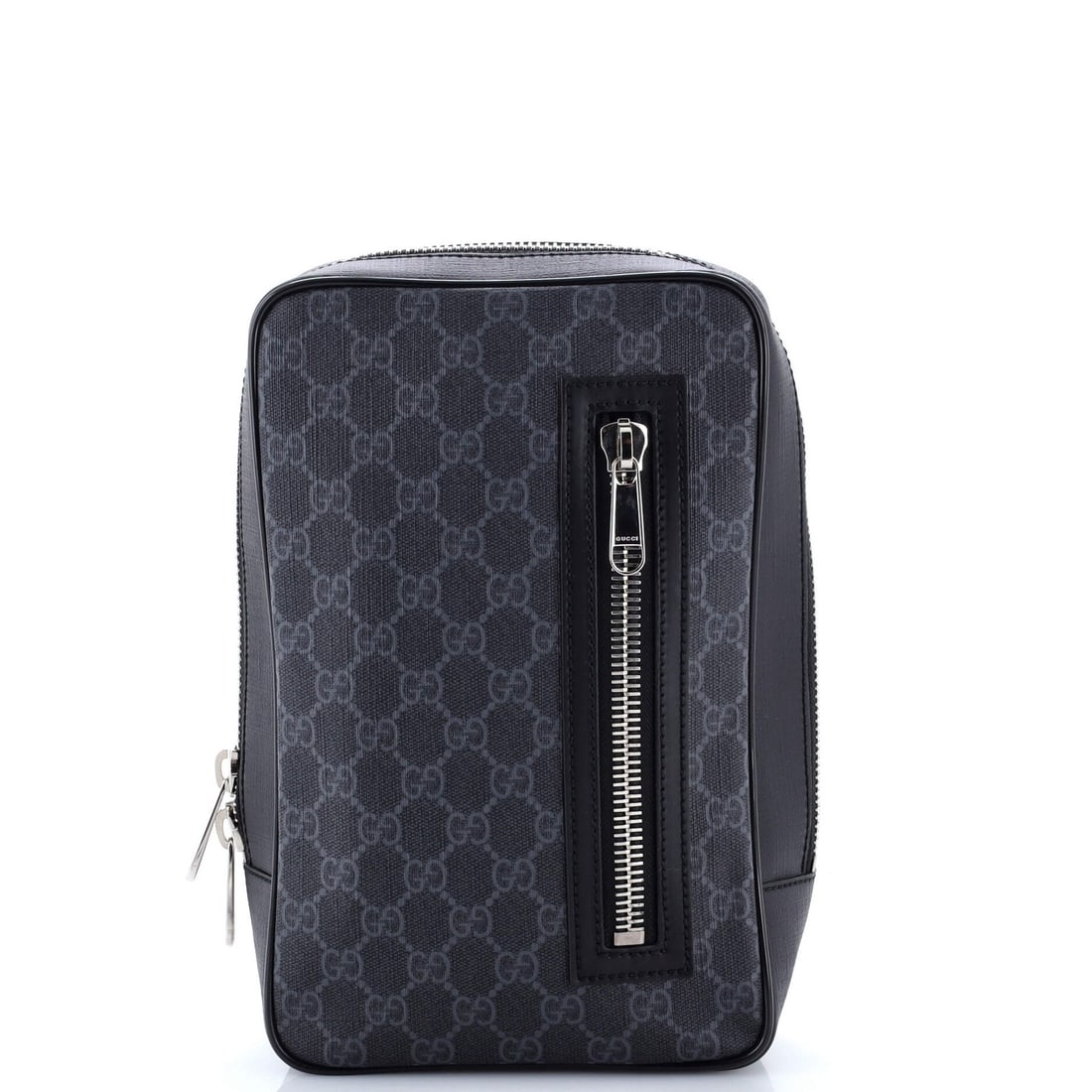 Small Gucci Soft Zip Sling Bag GG Coated Canvas (1 of 5)