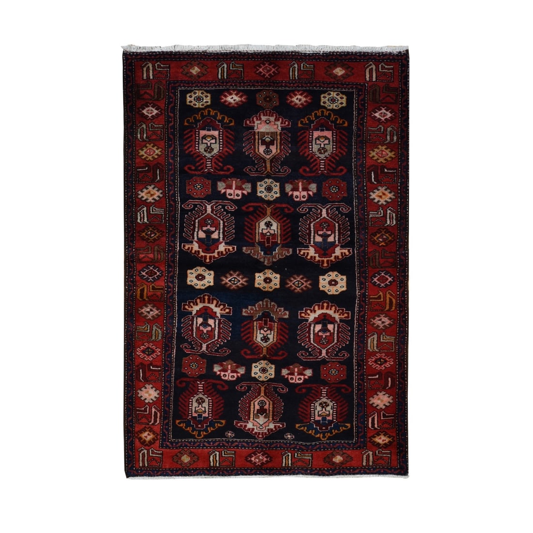 Rug 4'8"x7' Barn Red Zoroastrian Meleyir Hand Knotted Pure Wool (1 of 11)