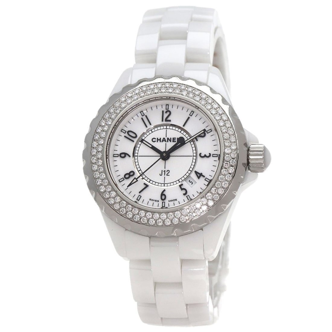 Ceramic CHANEL J12 1.3" BezelDiamond Watches H0967 Ceramic/: Ceramic CHANEL J12 1.3" BezelDiamond Watches H0967 Ceramic/ This listing features Ceramic CHANEL J12 1.3" BezelDiamond Watches H0967 Ceramic/. Item specifics are provided below. Item Specifics: