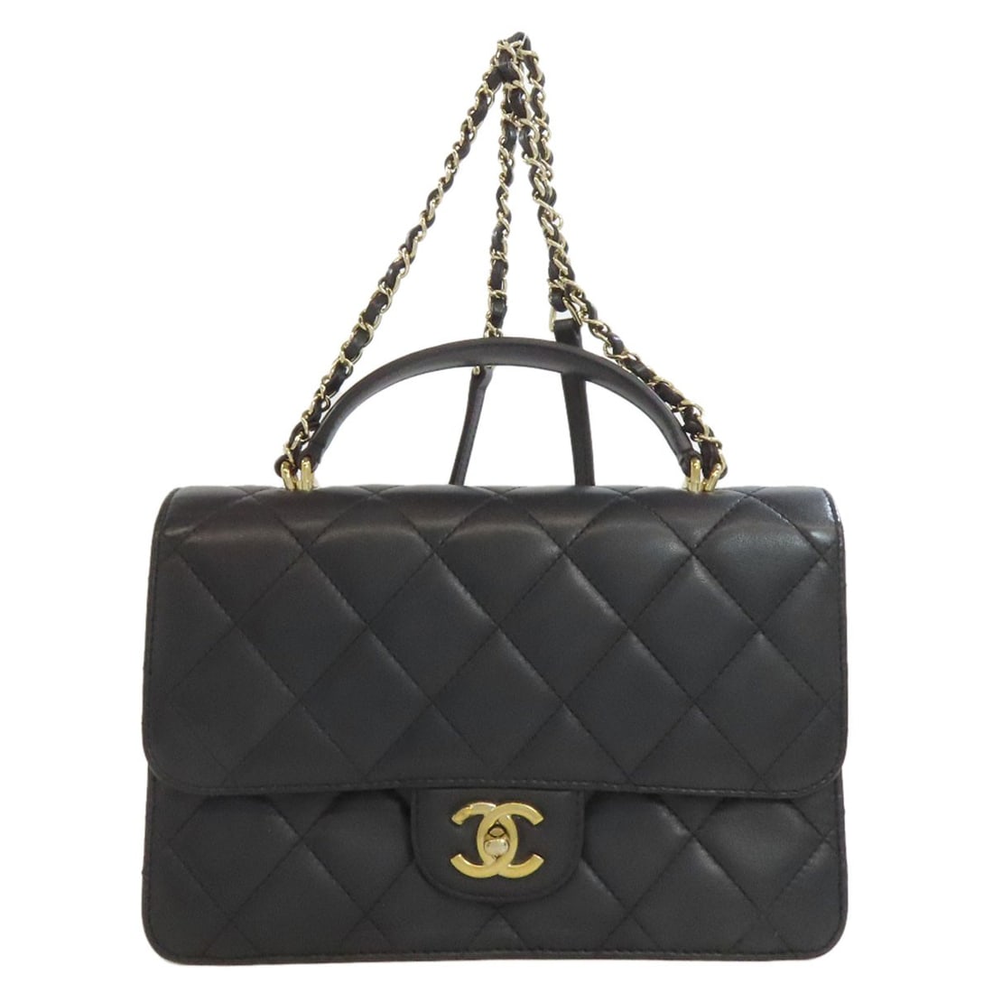 Lambskin CHANEL Matelasse GoldHardware 2WAY Handbag (1 of 20)