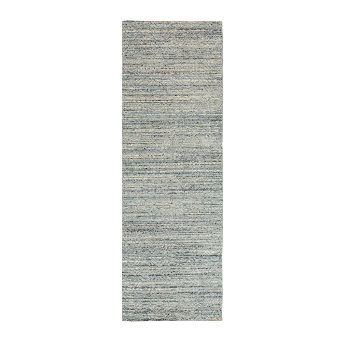 Rug 2'6"x7'10" Variegated Design Hand Loomed Pure Wool Modern Runner (1 of 8)