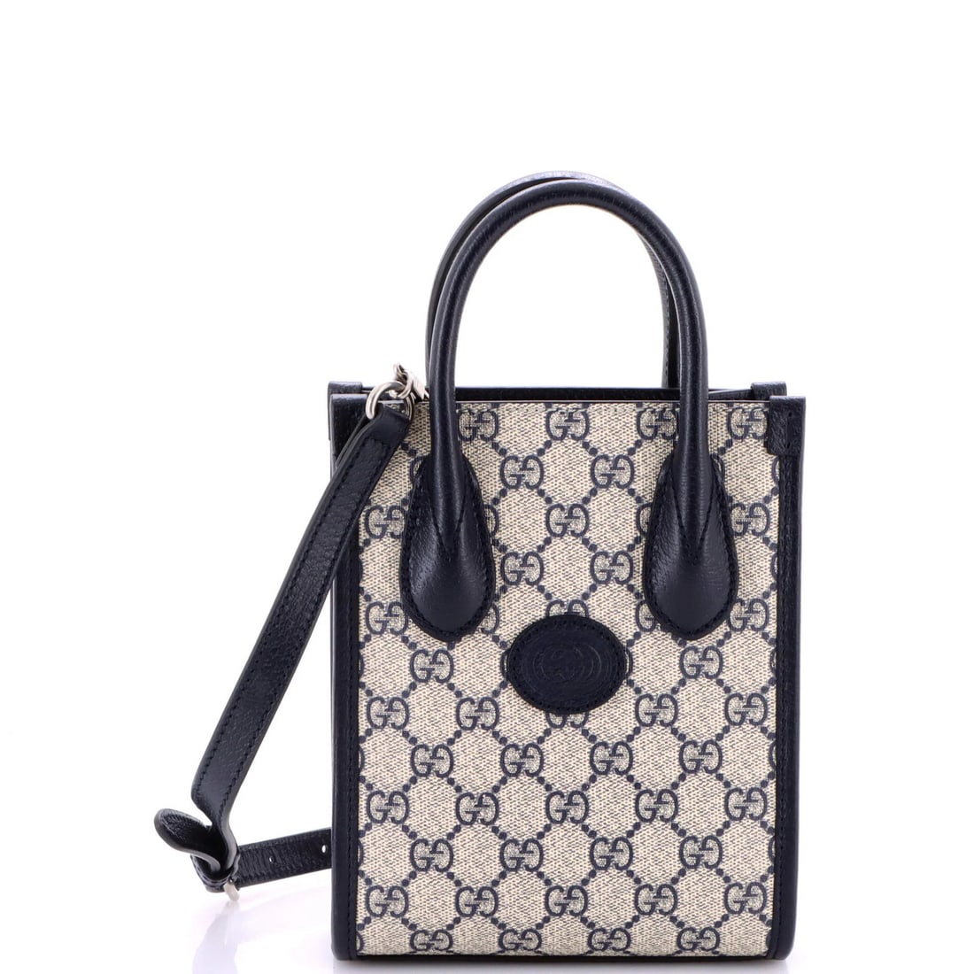 Mini Gucci Interlocking G Patch Tote GG Coated Canvas (1 of 5)