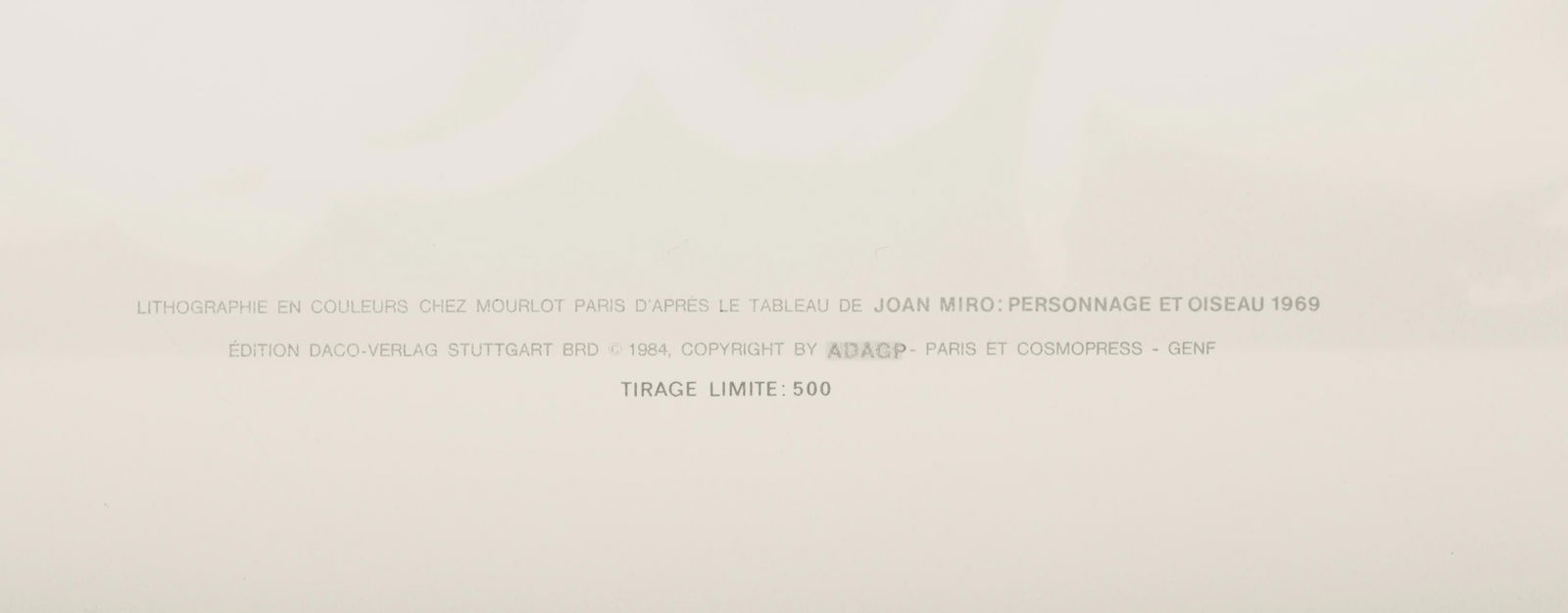 Lithograph - Joan Mir - Composition - 5